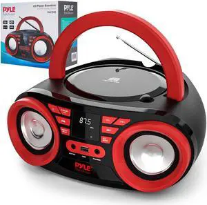 Pyle Portable CD Player Boombox with AM/FM Stereo Radio & Bluetooth - 50W PHCD22