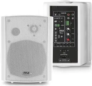 Pyle 6.5'' Pro-Active Wireless Bluetooth Streaming Wall Mount Speakers - 100W Pair (White) PDWR69BTW