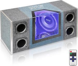 Pyle 10'' Dual Series Vented Subwoofer Enclosure with LED Lights - 2x500W Max Power PLBNPS21