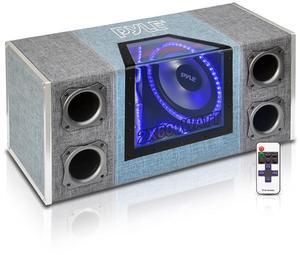 Pyle 12" Dual Subwoofer Box System, Rear Vented Design, 1200W Max Power, Built-in LED Lights (PLBNPS22)