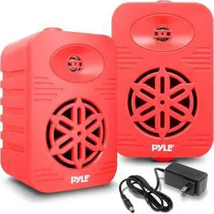 Pyle 4 2-Way Bluetooth Wireless Speaker System - Red - PDWRBT46RD