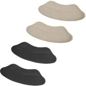 SereneLife Heel Pads - Comfortable Grip Liner for Dress Shoes, High Heels, and Loafers (2-Piece Set), Black & Apricot, SKU SLVARBLAP2