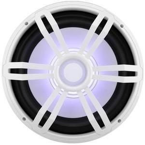 Pyle 12" Slim Waterproof Subwoofer - 500W Dual 4-Ohm Car Audio Powered Subwoofer with Multi-Color RGB Lights and Remote Control, SKU PLRGSW124WT