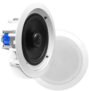 Pyle 6.5" Home In-Wall / In-Ceiling Dual Speaker System with 70V Transformer and 2-Way Flush Mount, White, SKU PDIC60T