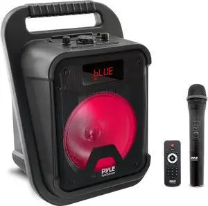 PyleUsa PPHP87TLB Portable Bluetooth PA Speaker - 360W 8 Karaoke Remote - Black