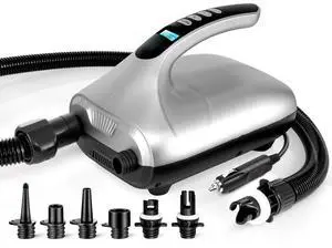 SereneLife Electric SUP Pump - Air Inflator & Deflator for Paddle Boards & Water Sport Inflatables, 20 PSI, 12V DC, SKU SLPUMP30