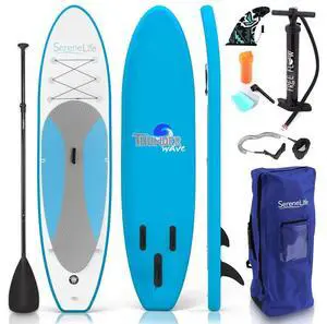 SereneLife Thunder Wave Inflatable Stand-Up Paddle Board (SUP) - 10' with Accessories, SKU SLSUPB10