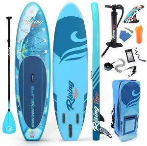 SereneLife 10'6" Inflatable Stand-Up Paddle Board SUP - Blue (SLSUPB518)