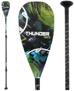 SereneLife Adjustable 3-Piece Carbon Fiber SUP Paddle - Black (SLPADDLE30)