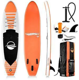 SereneLife 10.5' Free-Flow Inflatable Stand-Up Paddle Board - Blue (SLSUPB135)