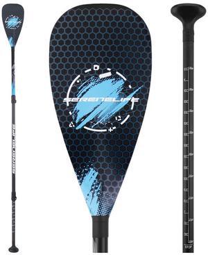 SereneLife Adjustable 3-Piece Carbon Fiber SUP Paddle - Black (SLPADDLE10)