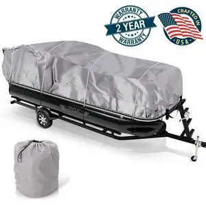 Pyle Armor Shield Trailer Guard Pontoon Boat Cover 17'-20' (Beam Width to 96'') (PCVHP440)