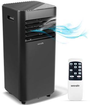SereneLife 10,000 BTU Portable Air Conditioner with Dehumidifier & Fan - Black (SLPAC19B)