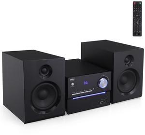 Pyle 3-Piece Wireless Bluetooth Streaming Stereo System with MP3, USB, FM Radio, Bass Reflex Speaker & Remote Control (PHSKR20)