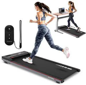 SereneLife Portable Walking Pad - 2.5HP Electric Digital Low-Speed Fitness with Smart Speed Control for Home & Office (SLFTRD12)