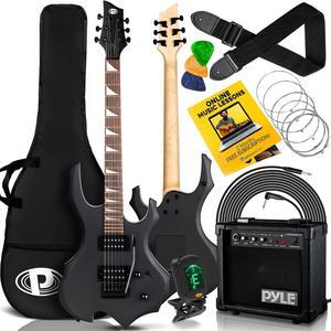 Pyle 6-String Electric Guitar Kit - Includes Amplifier & Accessory Set (PMGTRKT101)