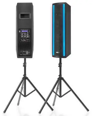 Pyle 3 x 6.5 Bluetooth DJ Combo Speaker System - 2000W, RGB Lights, Tripod Stands (PS65ACT)