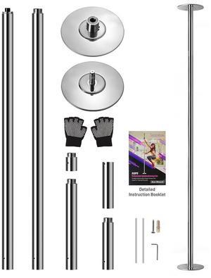 SereneLife Professional Spinning Dancing Pole - Portable & Removable Fitness Pole (Chromed Surface) (SLDPCH)