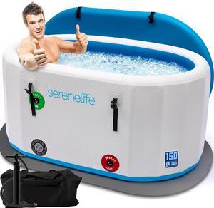 SereneLife Inflatable Insulated Cold Plunge Tub - Ice Bath Recovery Pod (SLCPTBOV50)