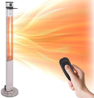 SereneLife Floor Standing Patio Heater - Remote Control with Three Power Settings (SLOHT42)