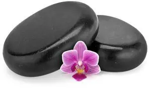 SereneLife Large Massage Stones - 2 Basalt Rock Stones with Travel Bag & Storage Box - PSLMSTN01