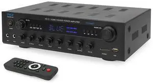 Pyle 400W Power Bluetooth Stereo Amplifier Receiver  FM Radio, USB & SD Card, Microphone Inputs - PHDA6BT