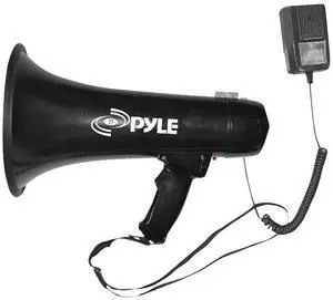 Pyle 40W Megaphone with Aux/MP3 Input  Talk, Siren & Music Modes, Handheld Microphone - PMP43IN