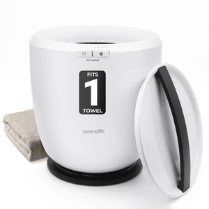 SereneLife SLTLWS250 Bucket Towel Warmer, Adjustable Timer, 12L Capacity, LED Indicator (Black)
