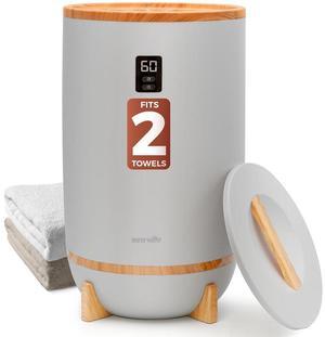 SereneLife SLTLW800 Luxury Towel & Blanket Warmer, Single Touch, Built-in Timer, Fragrant Disc Holder (Gray)