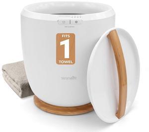 SereneLife SLTLWS450 Bucket Towel Warmer, Adjustable Timer, 12L Capacity, LED Indicator (Natural)