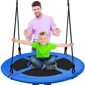 SereneLife SLSWNG100BL Flying Fun Toy Swing  Indoor/Outdoor Hanging Rope Swinging Seat Spinner (Blue)