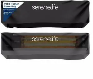 SereneLife Heavy-Duty Wall-Mounted Patio Heater Cover Bag - SLOHT261 - Waterproof & UV Resistant