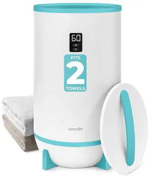 SereneLife Single Touch Luxury Towel & Blanket Warmer - 500W, Blue, 20L Capacity, with Timer & Fragrant Disc Holder