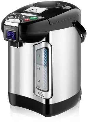 NutriChef 4L Digital Hot Water Dispenser - Instant Water Boiler, Adjustable Temperature, Auto Dispense Safety Lock