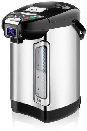 NutriChef 5L Digital Hot Water Dispenser - Instant Water Boiler, Adjustable Temperature, Auto Dispense Safety Lock (5.283 quarts)