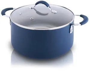 NutriChef 5 Quart Dutch Oven Pot with Lid - Non-Stick, High-Quality Kitchen Cookware, Tempered Glass Lid, Induction Compatible
