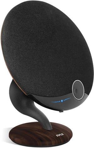 Pyle Wireless BT Streaming Gramophone Speaker with Built-in Subwoofer, Oak Finish