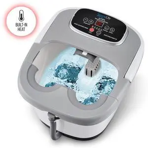 SereneLife Sauna Therapy Foot Massager  Heated Hydrotherapy Spa Bath with Digital Controls & 4 Motorized Rollers