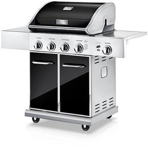 NutriChef 5-Burner Propane Gas Grill with Side Burner, 52,000 BTU Grilling Capacity - NCGRIL2