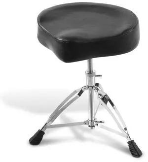 Pyle Adjustable Double-Support Drum Stool with Foam-Cushioned Seat & Tripod Legs, Portable & Durable - PSEATDRM24