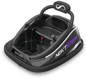 SereneLife 360° Spinning Kids Bumper Car with Remote Control, LED Lights, 2 Driving Modes - Black - SLBUPC78