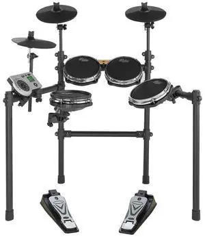 Pyle Electronic Drum Set - Portable Compact Drum Kit with Drumming Machine, Touch Sensitive Pads, MIDI Connection, and Quick Setup Roll-Up Design for Beginners