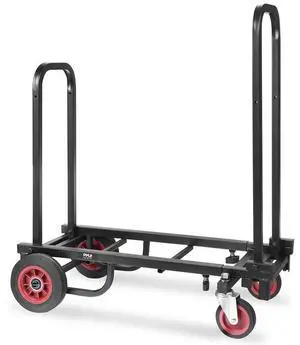 Pyle Adjustable Professional Equipment Cart - 8-in-1 Folding Multi-Cart, Hand Truck/Dolly/Platform Cart