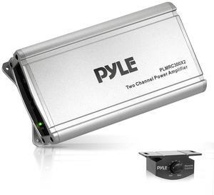 Pyle 2-Channel Weather-Resistant Audio Amplifier System, Class D Compact Design, 1000W Max Power, Perfect for Car, ATV, Marine & More - PLMRC300X2