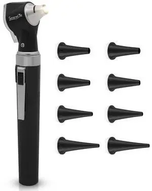 SereneLife Fiber Optic LED Otoscope with Ear Tips & Batteries - SLOTOSPE008