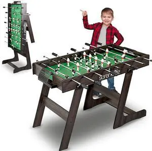 SereneLife 48" Foldable Foosball Table with 2 Balls - SLFSBLFD10A - Game Room Ready