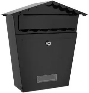 SereneLife Wall Mount Locking Mailbox - SLMAB02 - Galvanized Steel