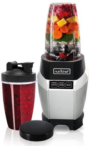 NutriChef High-Speed 1000W Electric Pro Blender with Travel Cups & Pulse Blend - NCBL1000