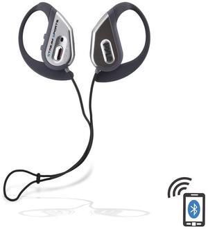 Pyle Water-Resistant Bluetooth Sports Headphones - Built-in Mic, Wireless Music Streaming, Comfortable Fit for Exercise - PWBH18SL (Silver)