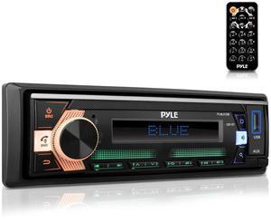 Pyle 300-Watt Stereo Receiver Power Amplifier - AM/FM/MP3/USB/AUX Stereo Receiver, Single DIN, Bluetooth Compatible, 25 Band EQ, Balance, Fader LCD Display with Remote Control (Black) - PLML51DB